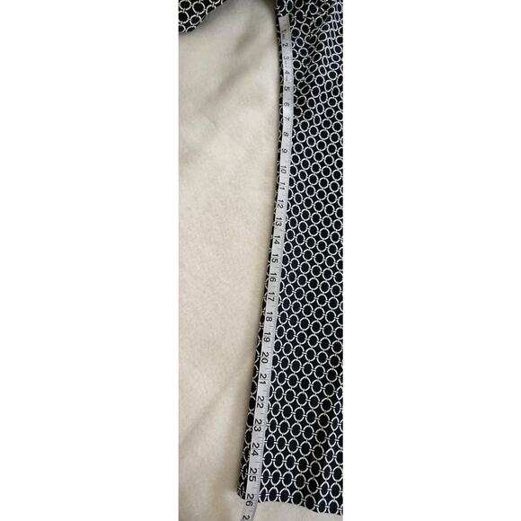 Talbots Womens Black Lattice Jacquard Hampshire Straight Leg Ankle Pants Sz 14WP - Picture 9 of 9